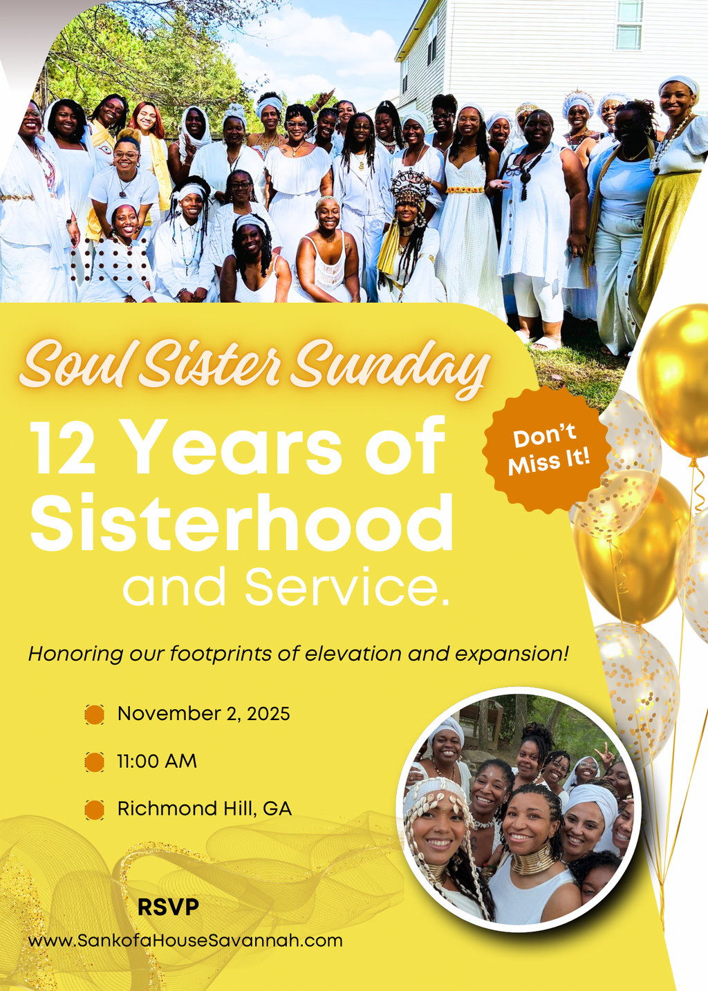 Nov 2nd - Soul Sister Sunday 12 Year Anniversary