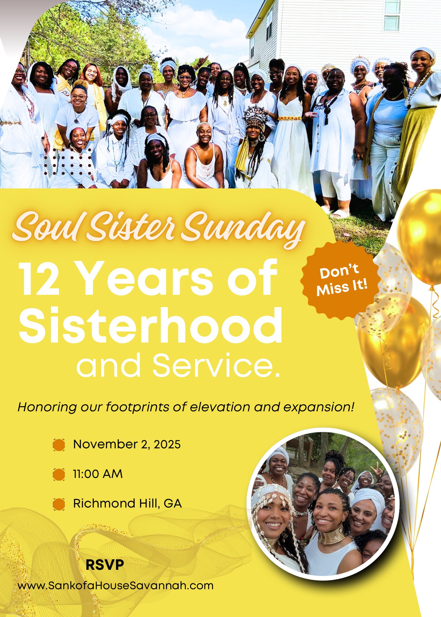 Nov 2nd - Soul Sister Sunday 12 Year Anniversary