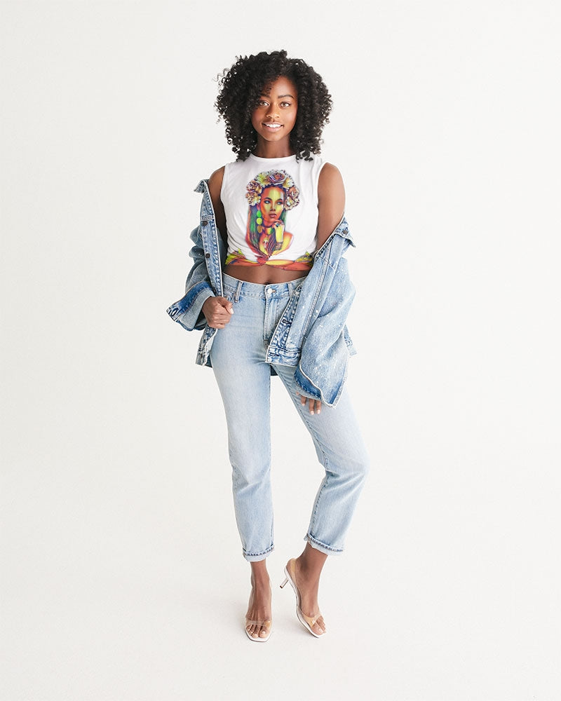 Kam Women's  All-Over Print Twist-Front Tank