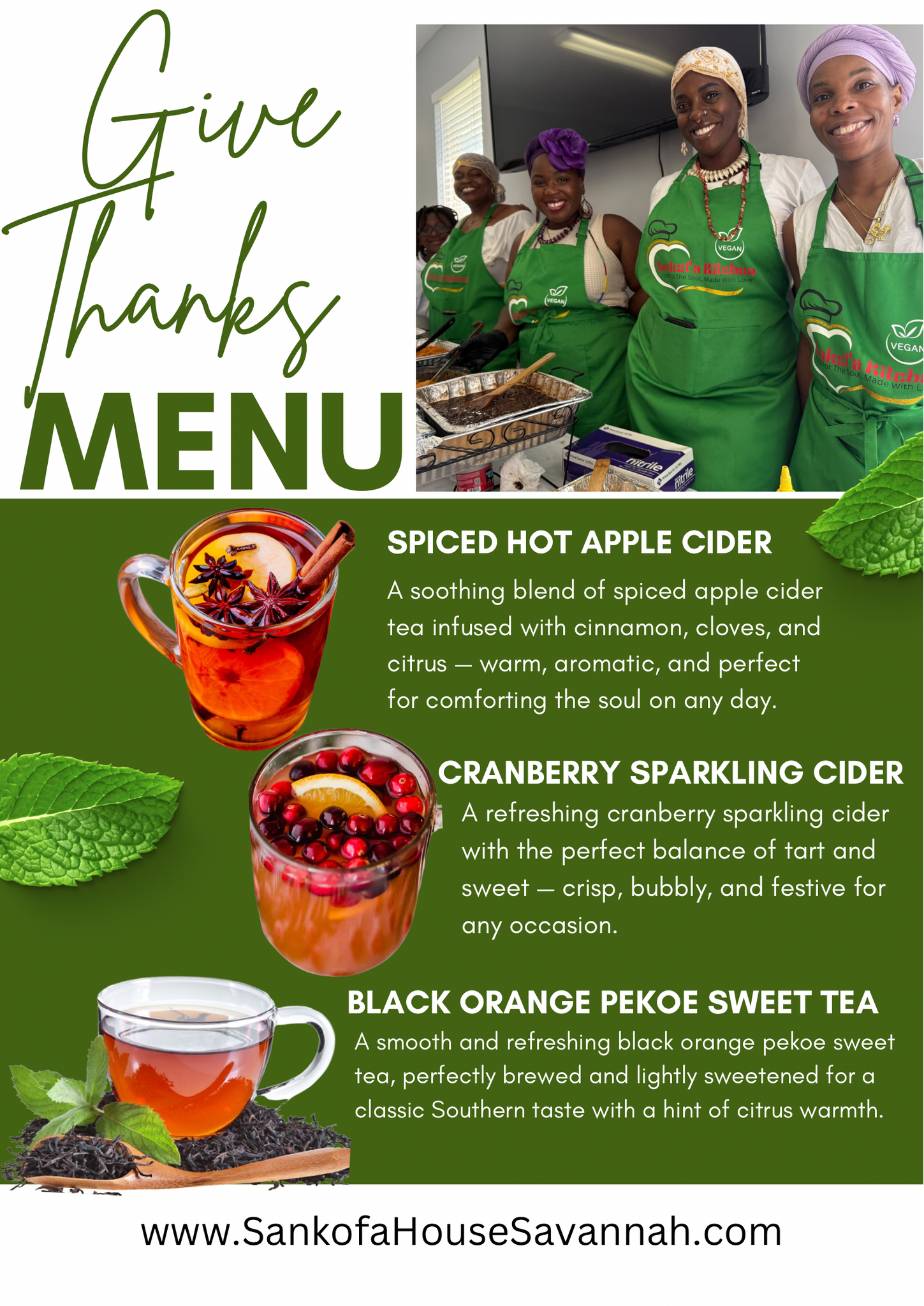 SANKOFA Give Thanks VEGAN Feast