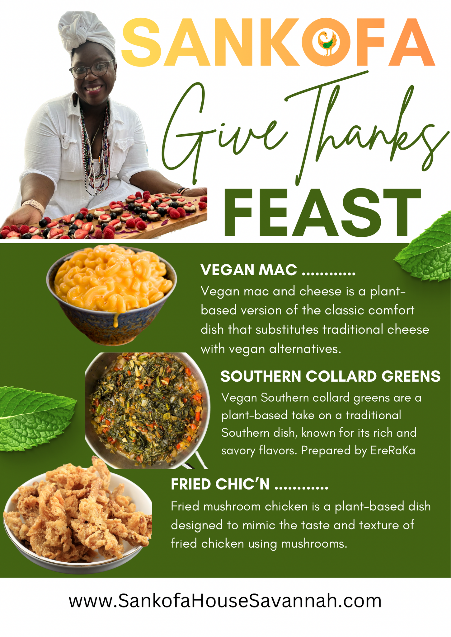 SANKOFA Give Thanks VEGAN Feast