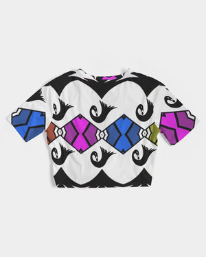 SANKOFA TRIBE Women's Twist-Front Cropped Tee