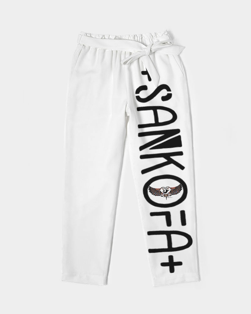 Sankofa wings Women's Belted Tapered Pants